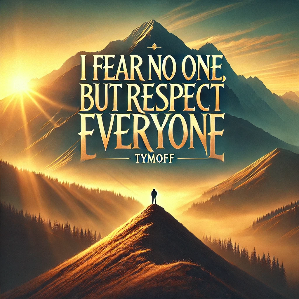 Embracing Strength and Humility: The Profound Wisdom of Tymoff – ‘I Fear No One, But Respect Everyone’