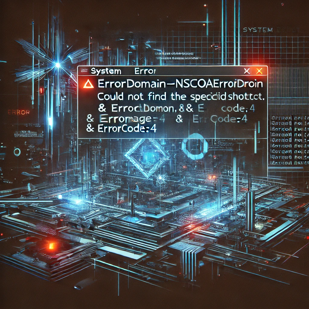 Resolution Guide for NSCocoaErrorDomain Error Could Not Find the Specified Shortcut (Error Code 4)