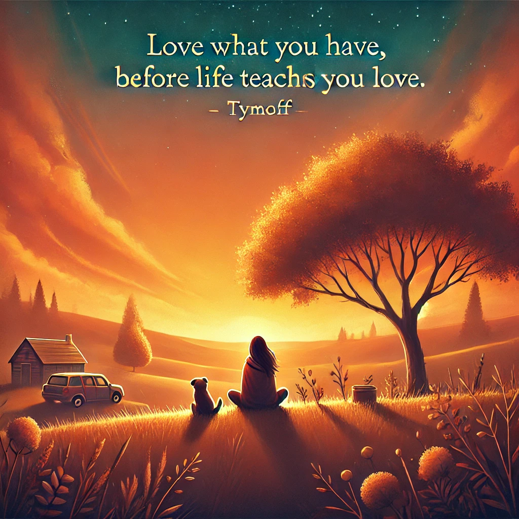 Love What You Have, Before Life Teaches You to Lov – Tymoff