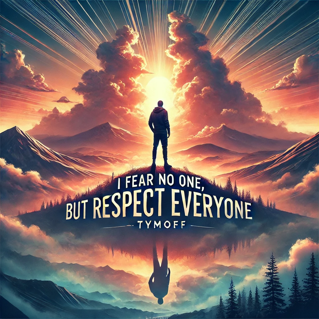 I Fear No One, but Respect Everyone – Tymoff