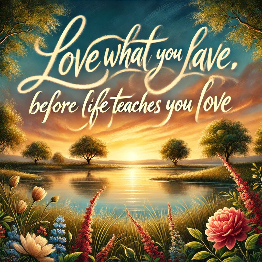 Love What You Have, Before Life Teaches You to Lov – Tymoff