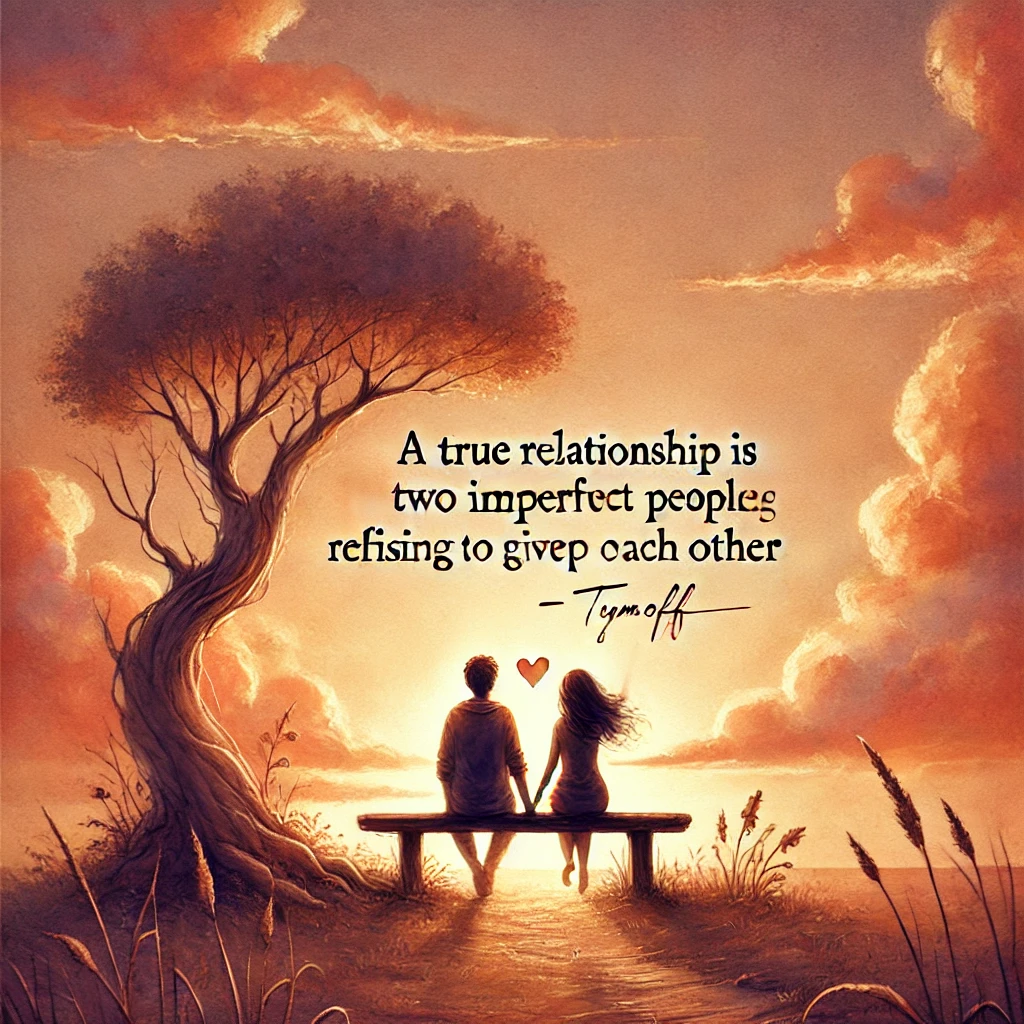 A True Relationship is Two Imperfect People Refusing – Tymoff